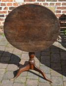 Georgian oak tilt top tripod table