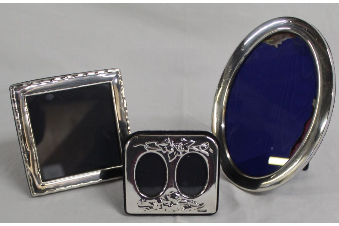 Three Silver Photograph Frames