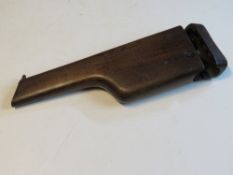 A WWI broom handle Mauser wooden stock, serial number 639 upon.