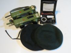 A Vietnam US Special forces beret and badge, a green beret,