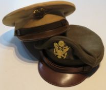 A US Army Officers cap which bearing name of Lt Gettys B.