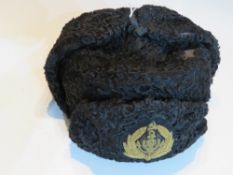 A Soviet Navy Astrkhan fur hat.