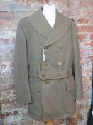 A US Army Makinaw Officers overcoat, with label.