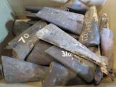 A quantity of assorted wooden rifle stocks, wooden grip and front furniture,