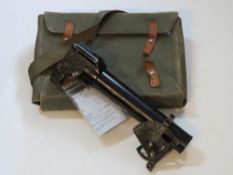 A deactivated Polish Pallad Wz 83 40mm grenade launcher and grenade carrier. With certificate.