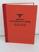A reproduction WWII German NSDAP organisation book.