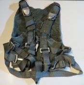 A US Military parachute chest pcu-17/p harness, dated 1997.