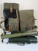 An 81mm HE L41A4 Twin transit tube, with screw caps,