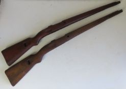 Two WWII German K98 Stocks, with serial numbers.
