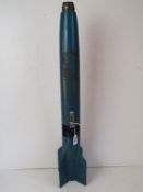 An inert British 14Kg practice bomb with stencilling and dated 1989. Approx. 71cm tall.