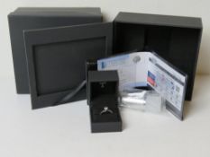 A 0.53ct solitaire diamond ring with GSI certificate, the natural round brilliant diamond set in 18