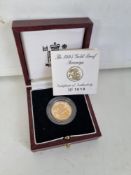A 22ct gold proof sovereign in original Royal Mint presentation box, 1995, number 1019.