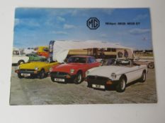 A sales brochure for the MG Midget-MGB-MGBGT.