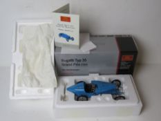 A Bugatti Typ 35 Grand Prix (1924) 1:18 scale model vehicle by CMC in original packaging Nbr 0806
