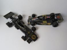 Two large scale model Formula One racing cars c1970s, Walter Walth and John Player Special.