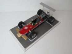 A fine scale model of a Lotus Ford racing car, c1969, as manufactured by Tamiya.