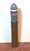 An inert WWI British 12pr shell, case da