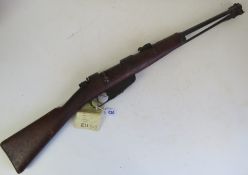 A deactivated Carcano M91/38 6.5mm Carbi