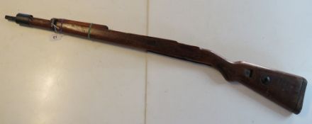 A WWII German K98 stock with butt plate