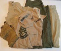 A US olive drab field trousers size 38r,