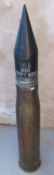 An inert WWII 90mm G Shot HVAP-T shell,
