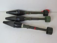 Three inert PGK-Anti Tank Projected gren