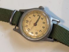 A Military 15 Rubis Wrist Watch, Swiss m