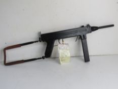 A deactivated Madsen M50 sub machine gun.