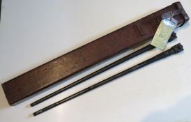 Two deactivated Maxim MG08 barrels in case with certificates.