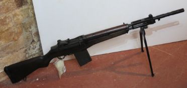 A deactivated Italian Beretta BM-59 7.62 NATO calibre rifle with sling.