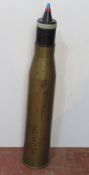 An inert British 20pr APDS shell, having Tungsten core, case dated 196, approx. 85cm in length.