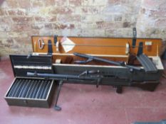A deactivated Italian Breda Bren .30-06 Calibre light machine gun.