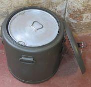 A WWII US Military Cooker, comes with 3 pans, all the pans and lid dated 1944.