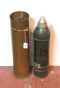 An inert WWII German 10cm.K.18 Illumination shell.