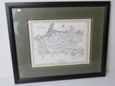 A hand coloured reproduction map of Limerick, Ireland, from Lewis' Topographical Dictionary,