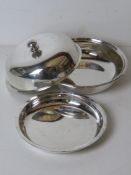 A Walker & Hall silver plated chaffing dish.