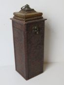 A leatherette covered wine bottle storage/gift box.