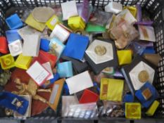 A large quantity of ballroom dancing medallions and badges.