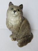 A large Beswick model 1867 of a grey Persian cat.