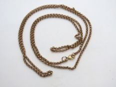 A 9ct gold chain necklace, stamped 375, 12.8g.