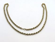A 9ct gold rope twist chain necklace, stamped 9k, 4.3g.