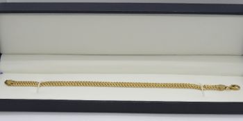 A 9ct gold infinity link articulated bracelet, hallmarked 375, 3.7g, in presentation box.