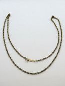 A 9ct gold fancy link chain necklace, hallmarked 375, 2.9g.