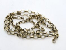 A 9ct gold chain necklace, stamped 375, a/f near clasp, 6.