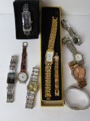 A quantity of assorted ladies fashion watches.