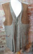 A mens Glengarnock Tweed cotton backed Country Field gillet waistcoat 100% wool, size XL.
