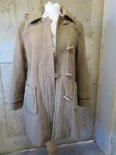 A Klass Collection 80% wool tan duffle coat, size 14.