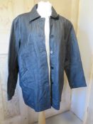 A Leathermaster Milan black leather ladies coat size 16.