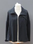 An Emporio Armani pinstripe ladies jacket having two-way zip, approx measurements 40