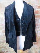 A ladies 100% cotton black velvet jacket made for Sears Roebuck & Co, size 10,